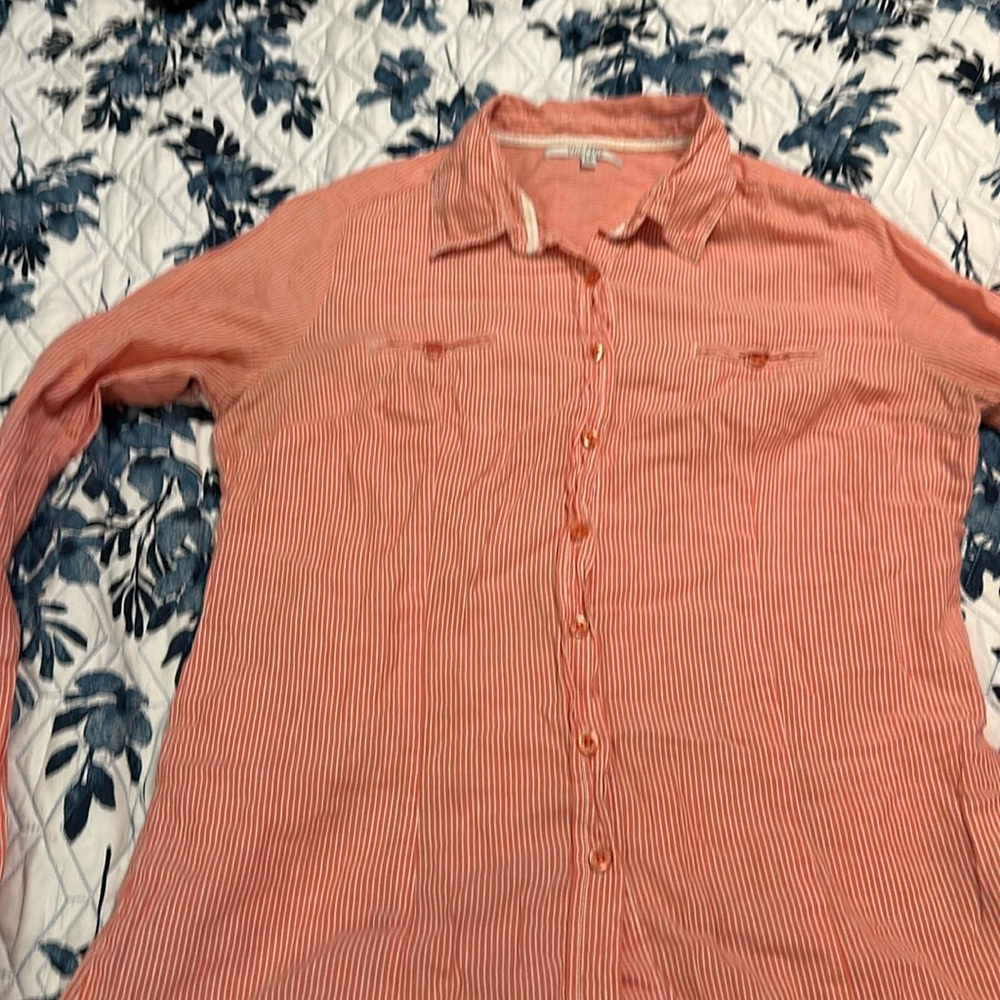 Sfera Casual Basic Striped Women’s Size M Button … - image 2